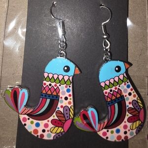 10 for $25!!!Colorful Bird Earrings NIP